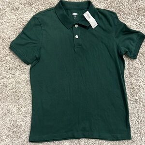 New with tags, green shirt sleeve polo shirt